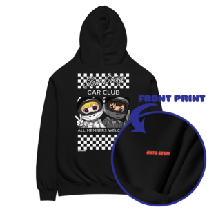 SLOW LIVING CAR CLUB Black Oversized Hoodie