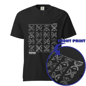 TRISPOKE White Outline Heavyweight Tee