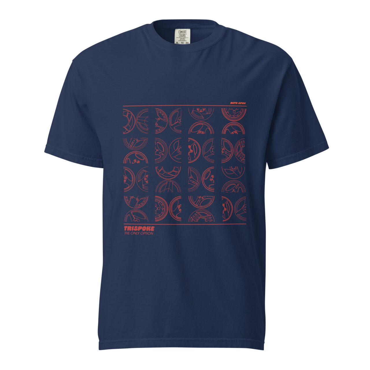 TRISPOKE Red Outline Heavyweight Tee