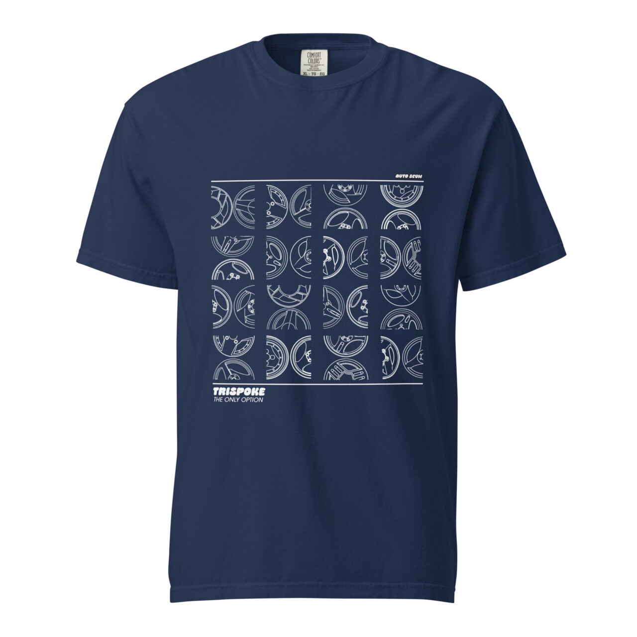 TRISPOKE White Outline Heavyweight Tee - Image 3