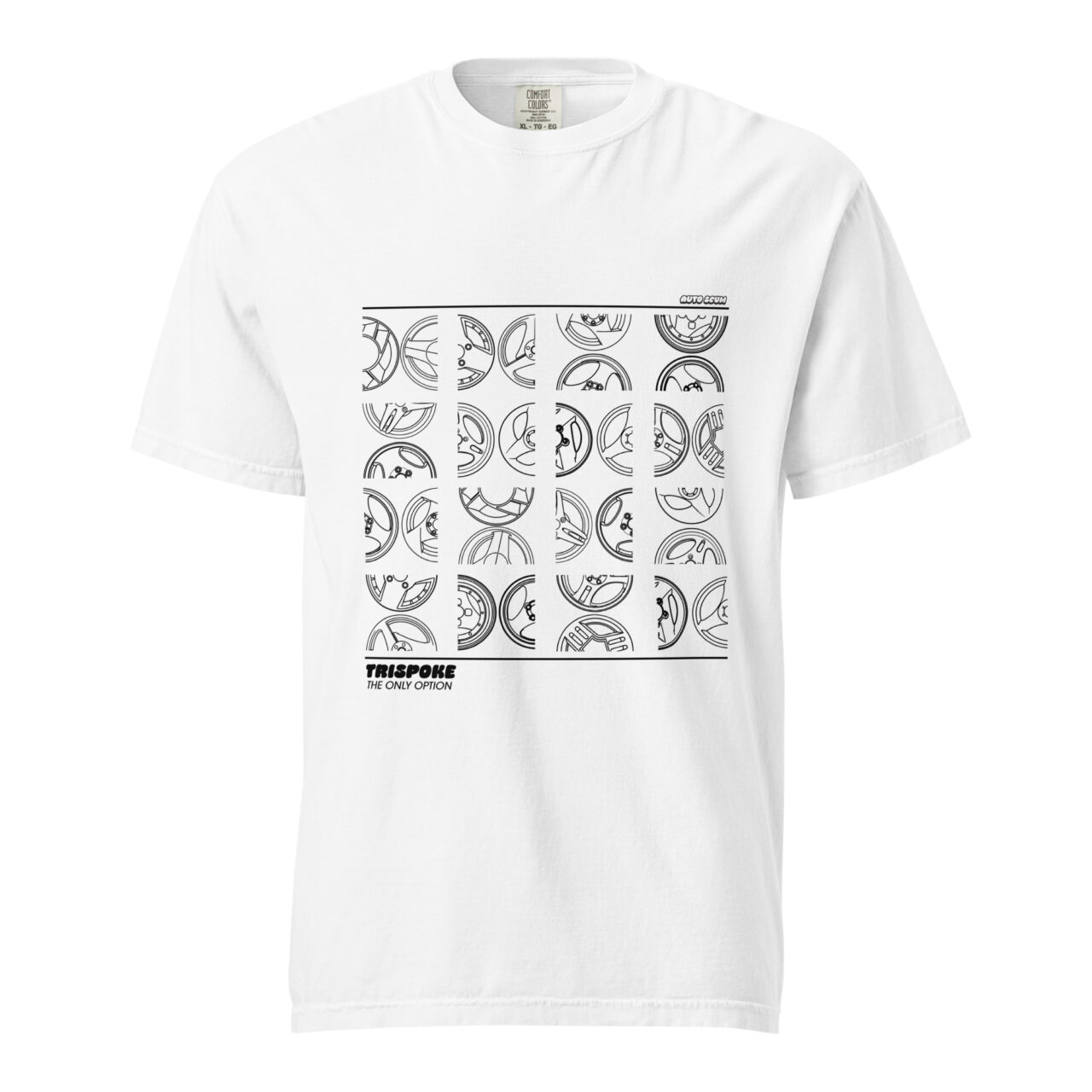 TRISPOKE Black Outline Heavyweight Tee