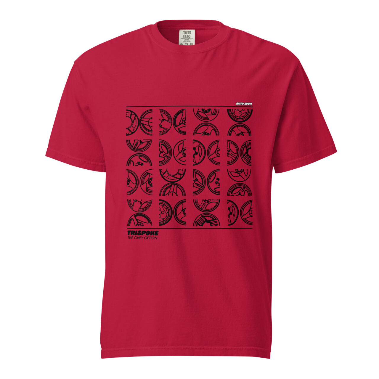 TRISPOKE Black Outline Heavyweight Tee